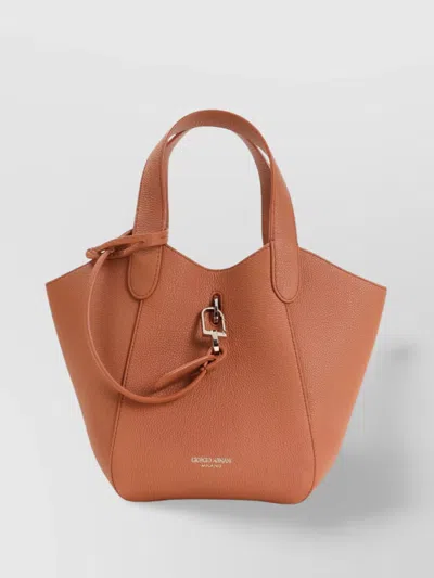 GIORGIO ARMANI CALF LEATHER TOTE BAG