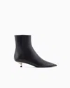 Giorgio Armani Calfskin Ankle Boots In Brown