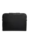 Giorgio Armani Calfskin Laptop Case In Black
