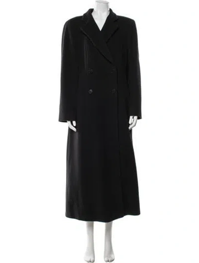 Pre-owned Giorgio Armani Camel Hair Fur Coat In Black