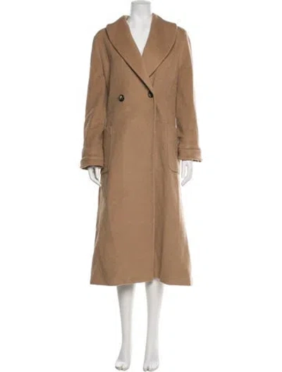 Pre-owned Giorgio Armani Camel Hair Fur Coat In Neutral