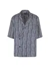 GIORGIO ARMANI SHORT SLEEVED SHIRT IN PRINTED SILK