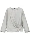 Giorgio Armani Wrap Design Shirt With Draped Detailing