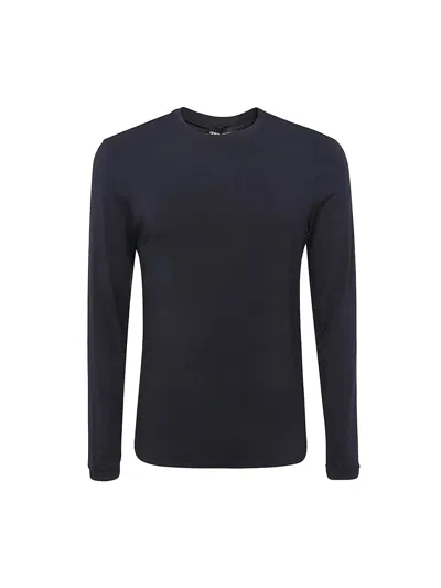 GIORGIO ARMANI NAVY BLUE VISCOSE BLENT T-SHIRT