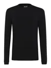 GIORGIO ARMANI BLACK VISCOSE BLEND T-SHIRT