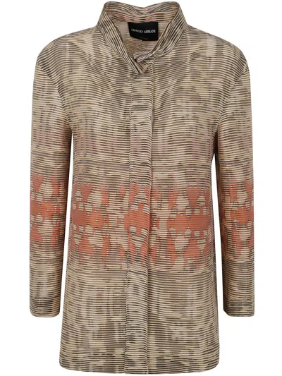 Giorgio Armani Cannete Jacquard Tiger Jacket Clothing In Multicolour