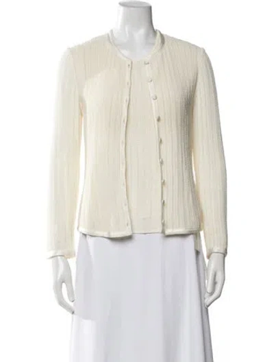 Pre-owned Giorgio Armani Cardigan Set Set In Neutrals
