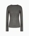 Giorgio Armani Cashmere And Mohair Wool Crew-neck Jumper In Green