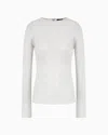 Giorgio Armani Cashmere And Mohair Wool Crew-neck Jumper In Grey