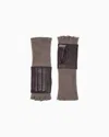 Giorgio Armani Cashmere And Nappa Leather Gloves In Brown