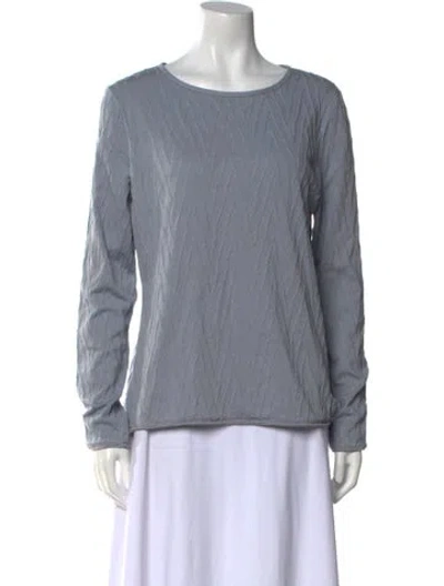 Pre-owned Giorgio Armani Cashmere Bateau Neckline Sweatshirt In Blue