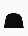 Giorgio Armani Official Store Cashmere Beanie In Black