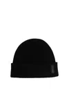 Giorgio Armani Textured Beanie With Turned Up Brim In Negro