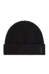 Giorgio Armani Cashmere Beanie With Logo In Black