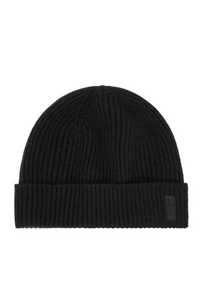 Giorgio Armani Cashmere Beanie With Logo In Black