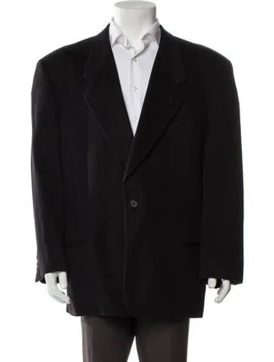 Pre-owned Giorgio Armani Cashmere Blazer In Black