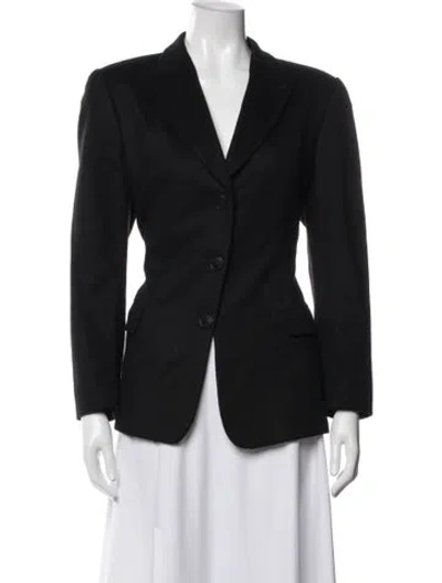 Pre-owned Giorgio Armani Cashmere Blazer In Black