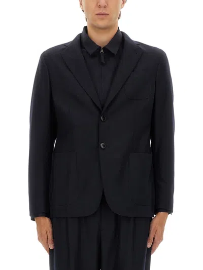 Giorgio Armani Cashmere Blazer In Blue