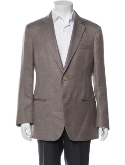 Pre-owned Giorgio Armani Cashmere Blazer In Gray