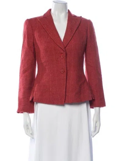 Pre-owned Giorgio Armani Cashmere Blazer In Red