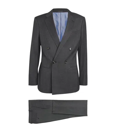 Giorgio Armani Cashmere-blend Double-breasted Soho Suit In Grey