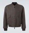 Giorgio Armani Cashmere Bomber Jacket In Brown