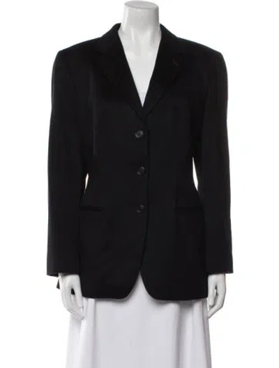 Pre-owned Giorgio Armani Cashmere Coat In Black