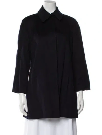 Pre-owned Giorgio Armani Cashmere Coat In Blue