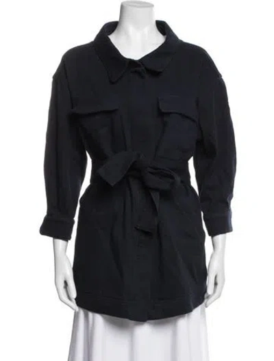 Pre-owned Giorgio Armani Cashmere Coat In Blue