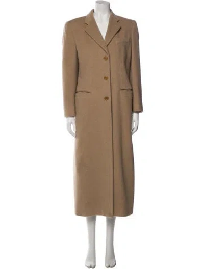 Pre-owned Giorgio Armani Cashmere Coat In Neutral