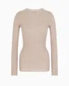 Giorgio Armani Official Store Cashmere Crew-neck Jumper In Beige