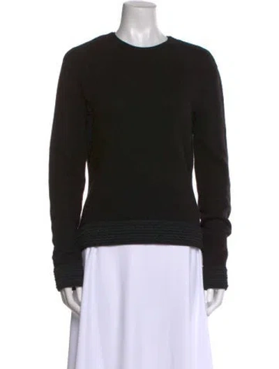 Pre-owned Giorgio Armani Cashmere Crew Neck Sweater In Black