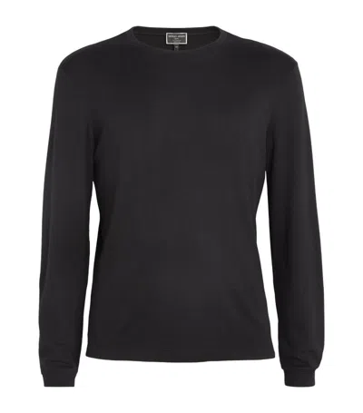Giorgio Armani Cashmere Crew-neck Sweater In Black