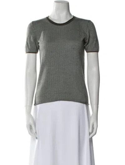 Pre-owned Giorgio Armani Cashmere Crew Neck Sweater In Gray