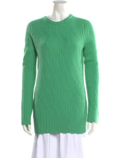 Pre-owned Giorgio Armani Cashmere Crew Neck Sweater In Green