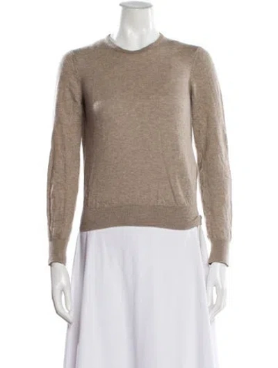 Pre-owned Giorgio Armani Cashmere Crew Neck Sweater In Neutral