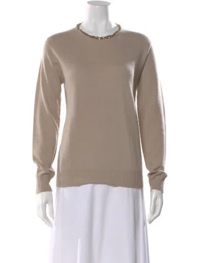 Pre-owned Giorgio Armani Cashmere Crew Neck Sweater In Neutral