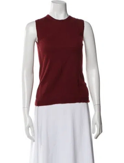 Pre-owned Giorgio Armani Cashmere Crew Neck Sweater W/ Tags In Red
