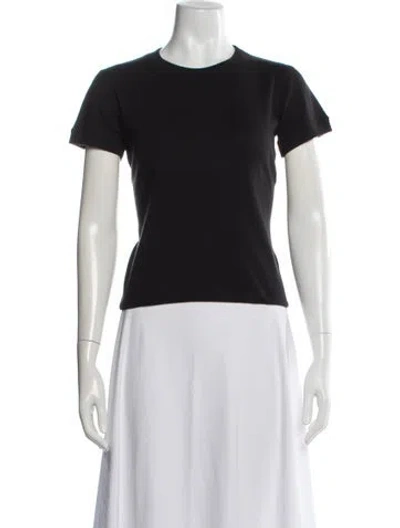 Pre-owned Giorgio Armani Cashmere Crew Neck T-shirt In Black