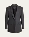 Giorgio Armani Cashmere Flannel Single-breasted Blazer