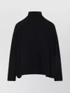Giorgio Armani Cashmere Flared Hem Sweater In Black