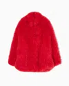 Giorgio Armani Cashmere Fur Blouson In Red