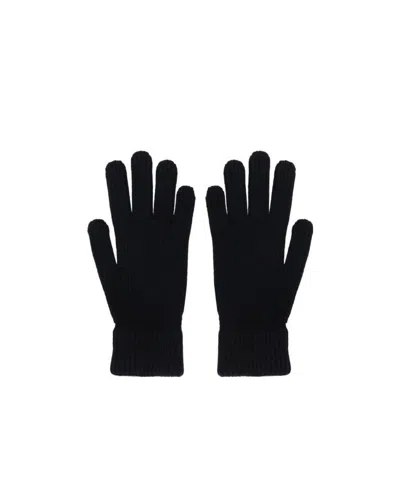 Giorgio Armani Cashmere Knitted Gloves In Black