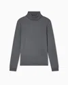 Giorgio Armani Cashmere Mock-neck Jumper In Gray