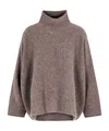 Giorgio Armani Mud Cashmere Oversize Sweater In Multi