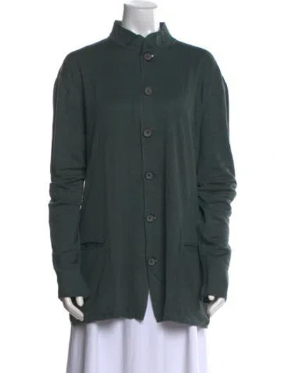 Pre-owned Giorgio Armani Cashmere Mock Neck Sweater W/ Tags In Green