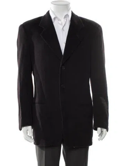 Pre-owned Giorgio Armani Cashmere Overcoat In Black