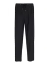 Giorgio Armani Trousers Featuring Elastic Waistband And Pockets In Black