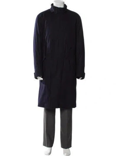 Pre-owned Giorgio Armani Cashmere Parka In Blue