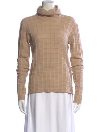 Pre-owned Giorgio Armani Cashmere Patterned Sweater In Neutral